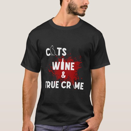 猫のワインと真の罪 Tシャツ (正面)