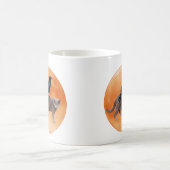 猫のワタリガラスの月のマグ コーヒーマグカップ (中央)