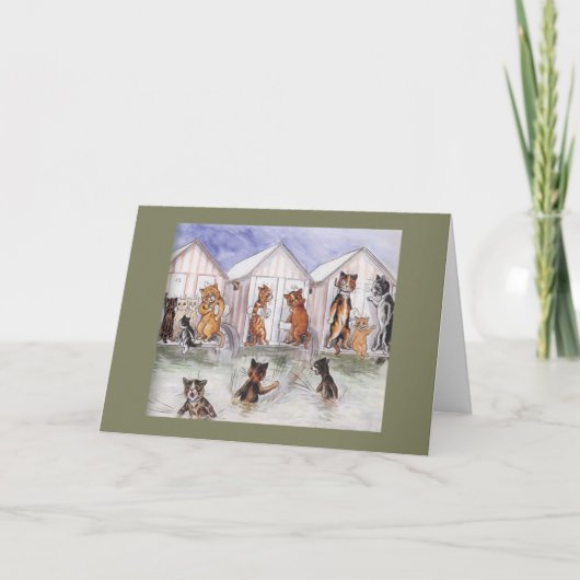 猫のヴィンテージカード カード (正面)