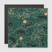 猫のヴィンテージ: Doodleシームレスパターン (正面/裏面)