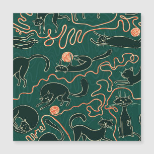 猫のヴィンテージ: Doodleシームレスパターン