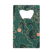 猫のヴィンテージ: Doodleシームレスパターン クレジットカード栓抜き (裏面)