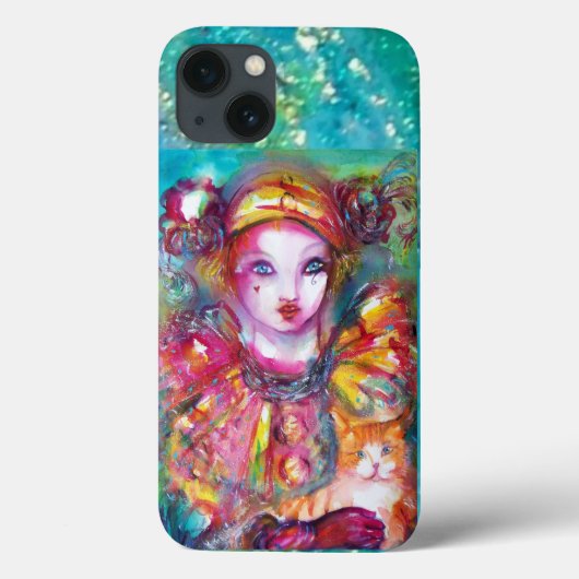 猫のヴェネツィアの仮装マスクを使用したピエロ Case-Mate iPhoneケース (裏面)