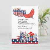 猫の七夕独立記念日バーベキュー・パーティー 招待状 (スタンド正面)