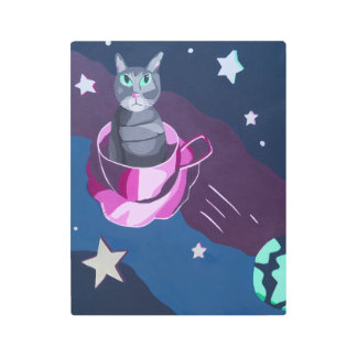 猫の上 メタルプリント