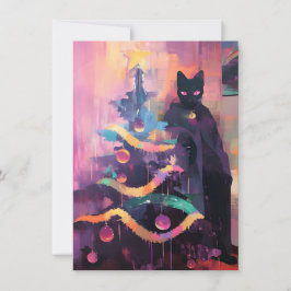 猫の不思議なクリスマスカード シーズンカード