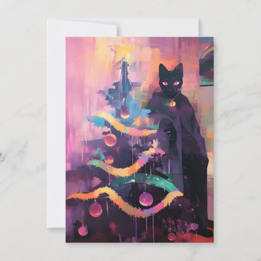猫の不思議なクリスマスカード シーズンカード (正面)