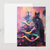 猫の不思議なクリスマスカード シーズンカード (正面/裏面)