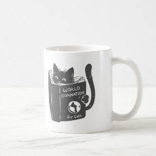 猫の世界の支配 – バックカラーを選択 コーヒーマグカップ