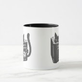 猫の世界の支配 – バックカラーを選択 マグカップ (中央)