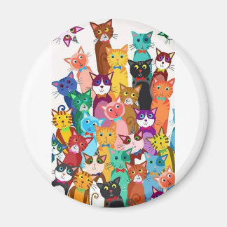 猫の世界冷凍機マグネット マグネット