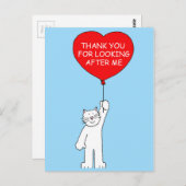 猫の世話をしてくれてありがとう ポストカード (正面/裏面)
