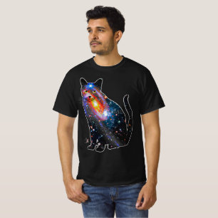 猫の中の宇宙Tシャツ Tシャツ