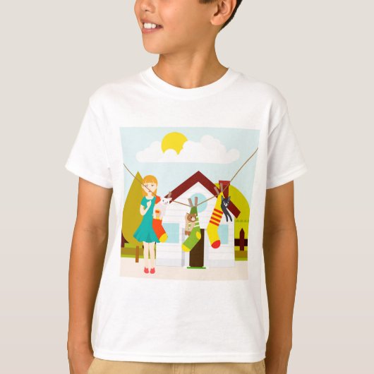猫の乾燥 Tシャツ (正面)