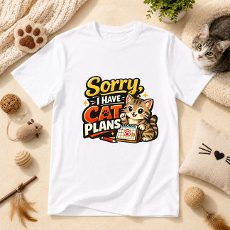 猫の予定があるんです 猫のユーモア Tシャツ