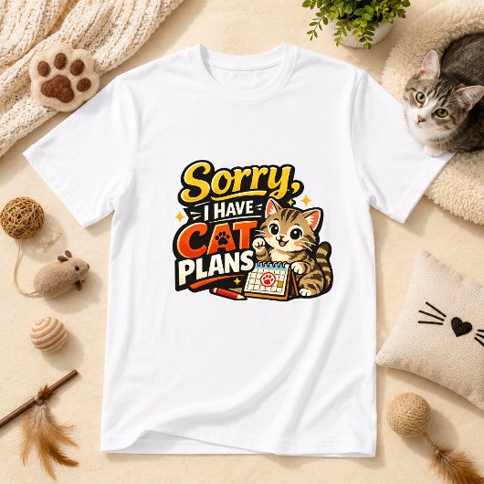 猫の予定があるんです 猫のユーモア Tシャツ