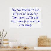 猫の事 ポスター (キッチン)