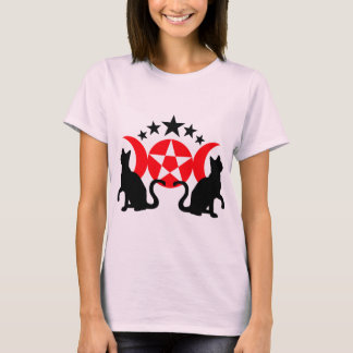 猫の五芒星 Tシャツ