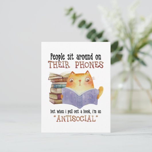 猫の人々は反社会的猫好き ポストカード (スタンド正面)