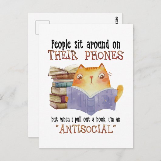 猫の人々は反社会的猫好き ポストカード (正面/裏面)