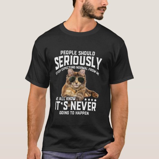 猫の人々は真剣にグラフィックギフトアイディアフー Tシャツ (正面)