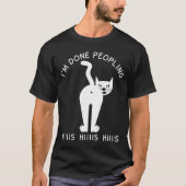 猫の人が怒い Tシャツ (正面)