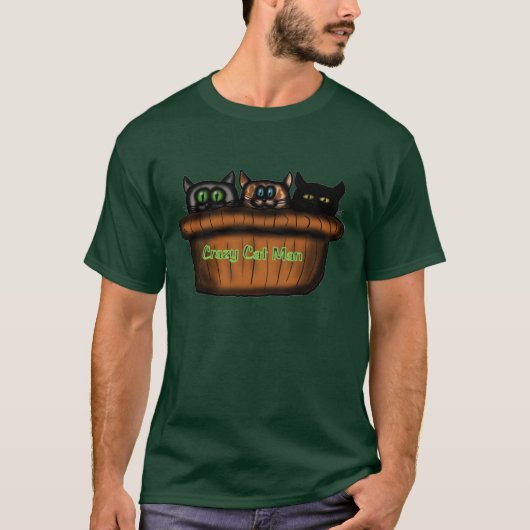 猫の人のワイシャツ Tシャツ (正面)