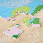 猫の人魚と人魚の友パーソナライズされた人 ジグソーパズル (側面)