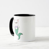 猫の人魚のPurrmaidの子猫の猫の鳴き声のコーヒー・マグ マグカップ (正面左)
