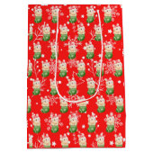 猫の休日カスタマイズ ミディアムペーパーバッグ (裏面)