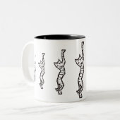 猫の伸張! ツートーンマグカップ (正面左)