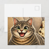 猫の似顔絵 シーズンポストカード (正面/裏面)