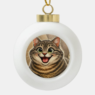 猫の似顔絵 セラミックボールオーナメント