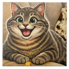 猫の似顔絵 タイル
