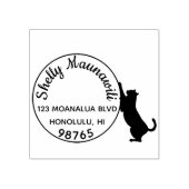 猫の住所スタンプパーソナライズされたCat ラバースタンプ (インプリント)