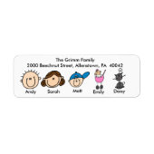 猫の住所 シール (正面)