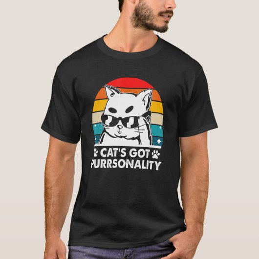 猫の個性 猫の名言 子猫の引用 Tシャツ (正面)