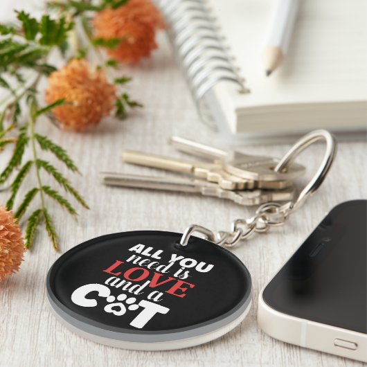 猫の健康の問題 キーホルダー (正面右)