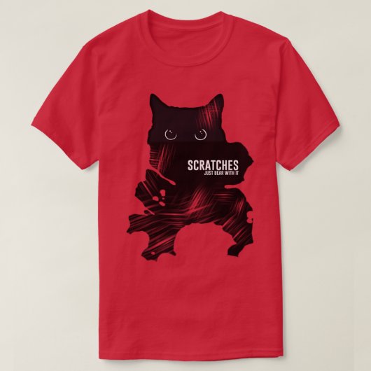 猫の傷 Tシャツ (デザイン正面)