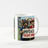 猫の先生はトランプを弾劾と言う コーヒーマグカップ (正面右)