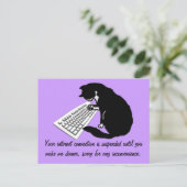 猫の入力 ポストカード (スタンド正面)