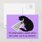 猫の入力 ポストカード (正面/裏面)