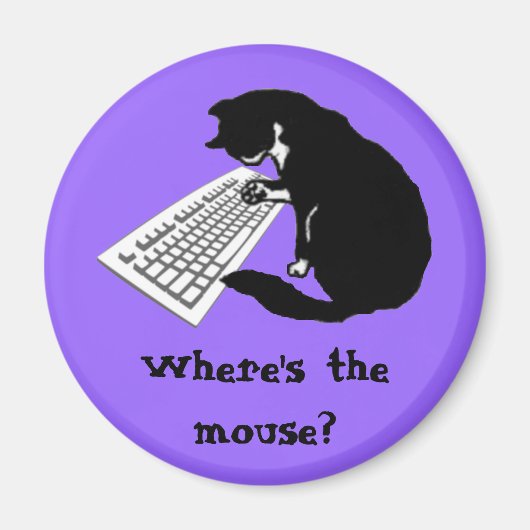 猫の入力 マグネット (正面)