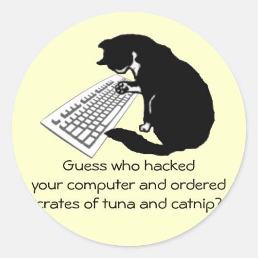 猫の入力 ラウンドシール (正面)