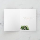 猫の共感の葉と猫のコラージュ カード (内部)