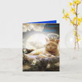 猫の共感カード カード (黄色い花)