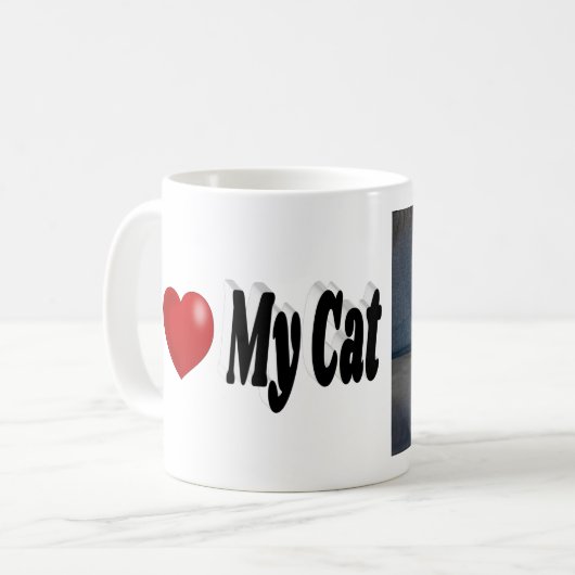 猫の写真が大好き コーヒーマグカップ (正面左)