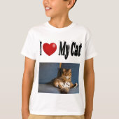 猫の写真が大好き Tシャツ (正面)