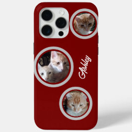 猫の写真と名前のカスタムiPhone/iPadケース iPhone 15 Pro Maxケース