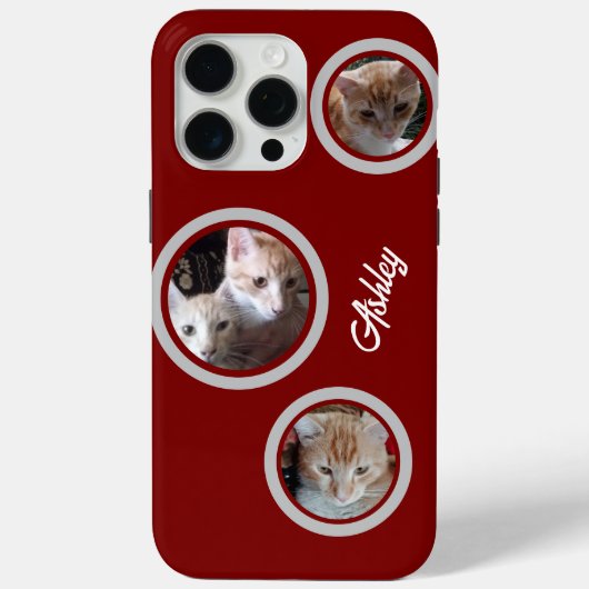 猫の写真と名前のカスタムiPhone/iPadケース Case-Mate iPhoneケース (裏面)